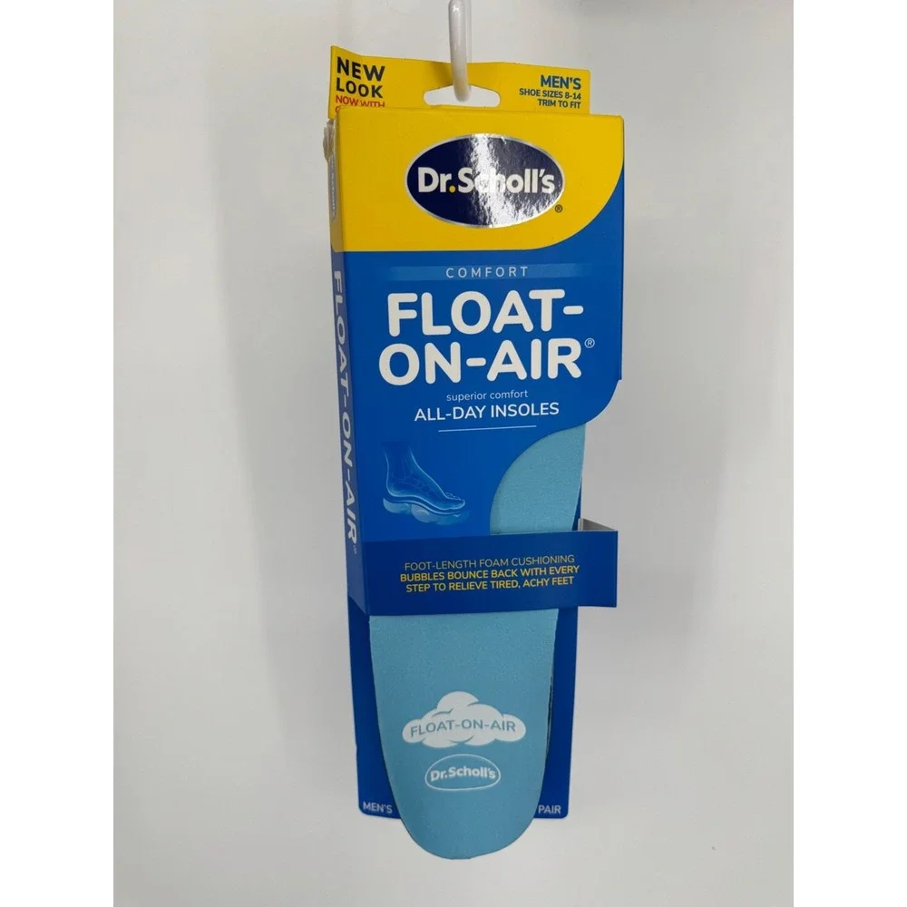NWT Dr. Scholl's Float-On-Air Shoes Insoles Men's 8-14 Blue Superior‎ Comfort